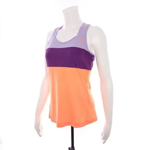 Adidas Response Climacool Racerback Orange Purple Sleeveless Tank Top Womens M - Picture 3 of 10